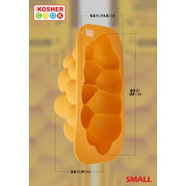Kosher Cook - Molde trenzado de silicona para challah - Pequeño - Bandeja ovalada trenzada - No requiere forma - Paquete de 2