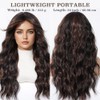 Macodio 26Inch Long Wavy Brown Wig with Highlights for Women