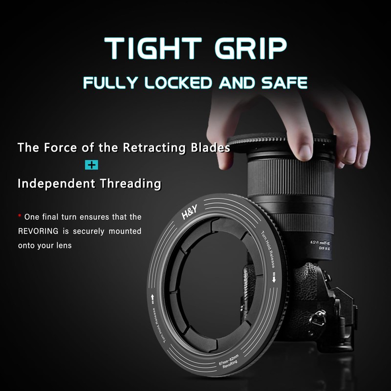 H&Y Step Up Rings for Filters Adapter Variable Step Up