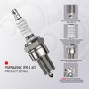 TORCH Spark Plug F7RTC Repalce for 5534/BPR7ES V-line-19, 7992/WR5DC 4038/WR5DP,