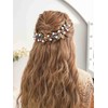 CASDRE Pearl Bride Wedding Hair Vine Silver Balls Bridal Headband