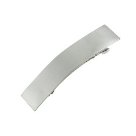 Qiubaoll Barrette, Stylish Simple Hair Clip, Hair Ornament, Hair Accessory, Daily Use, Office Gift, Women's, Square Shape, Silver (0.8 inches (2 cm))