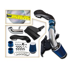 Cold Air Intake System with Heat Shield Kit + Filter Combo BLUE Compatible For 96-04 Chevy S10/ Chevy Blazer / 96-01 GMC Jimmy / 96-04 GMC Sonoma V6 4.3L