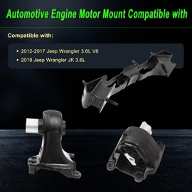 SHICHU Engine Mount Compatible with 2012-2017 Wrangler 2018 Wrangler JK 3.6L V6 Replace for A5671 A5732 A5733 5147191AC 5147190AC 5147193AA （Set of 3）