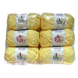 BERNAT Baby Blanket Yarn, 3.5oz, 6-PACK (Baby Yellow)