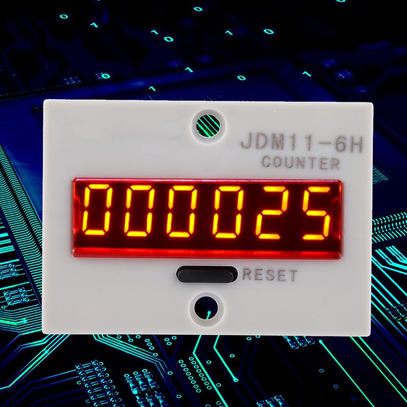 6-Digit Electronic Counter 0-999999 No Voltage Meter LED Digital Display