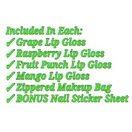 ✨ Star Wars Mandalorian 4 Lip Gloss + BONUS Nail Stickers Gift Set w/Bag 🆕 NEW!