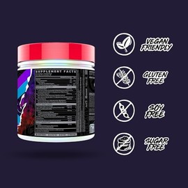 GHOST Legend All Out V2 Pre-Workout Powder, Frambuesa Azul - 20 Porciones - Suplemento Pre-Entrenamiento para Hombres y Mujeres - Energa y Congestin  