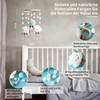 Swecomze Baby Wind Crib Chime with Felt Balls, 3D Clouds,