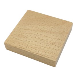 Tsukushi Science Wooden Blocks, Cut Wood, 2.0 x 2.0 x 0.4 inches (50 x 50 x 10 mm), Ready to Use Thinly Varnished, Beech Wood, Hard, Fully Polished, Square, Square Shape, Plank, Base, Crafts