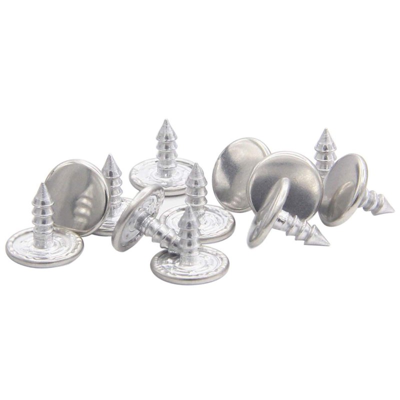 17mm Jeans Buttons No-Sew Metal Tack Buttons Replacement Kit 12