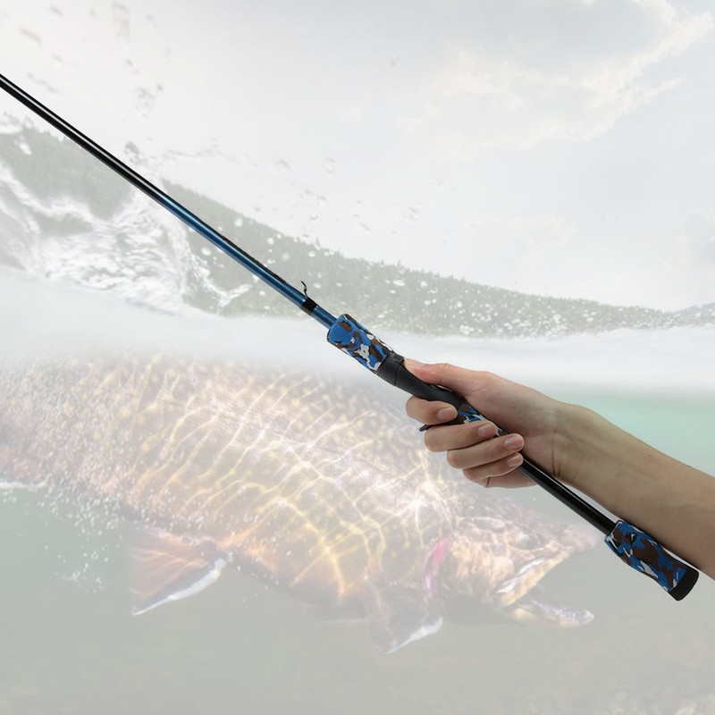 Carbon Fiber Light Weight Spinning Fishing Rod Telescopic Fish Stick(blue