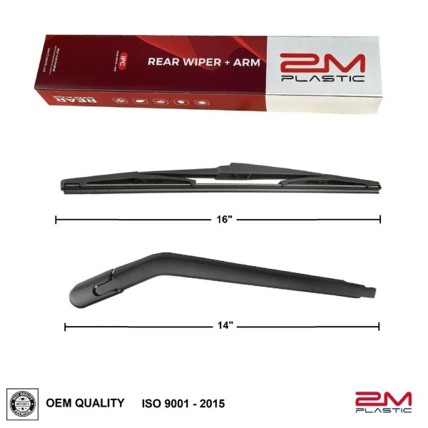 2MPLASTIC Rear Wiper Arm Blade For Toyota Prius 2016-2022 PRIUS