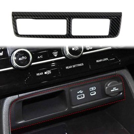 Crosselec - Cubierta de panel para encendedor de cigarrillos de fibra de carbono para Honda Pilot 2023-2024