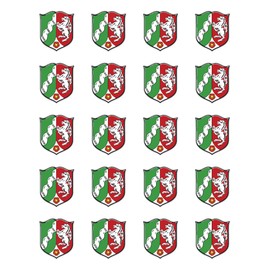 Sticker 25 mm Pack of 20 Coat of Arms Germany North Rhine-Westphalia DE NW NRW for Car, Laptop and More