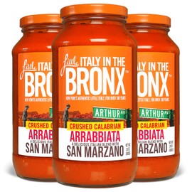 Little Italy in the Bronx Arrabbiata Sauce - Pasta Sauce, Spaghetti Sauce, Tomato Sauce, Low Carb Pasta & Pizza Spicy Marinara, Keto Friendly- 24 Oz (Pack of 3)