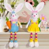Set of 2 Easter Decorations for Home- Easter Bunny Couple