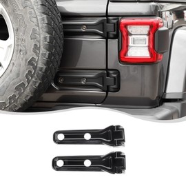 SQQP Tailgate Hinge Cover,Spare Tire Rear Door Bracket Cover Fit for 2018-2025 Jeep Wrangler JL JLU Sport X Sahara Rubicon (Matte Black)