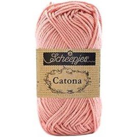 Scheepjes 1677-408 Catona Cotton Yarn, 408 Old Rose, 1 x 25 g