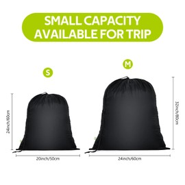 OTraki Drawstring Laundry Bags 2 Pack 20 x 24 inch Travel Laundry Bags Dirty Clothes Organizer Tear Resistant Foldable Storage Bag Reusable for Toys Camping Holiday Student Dorm College Apartment