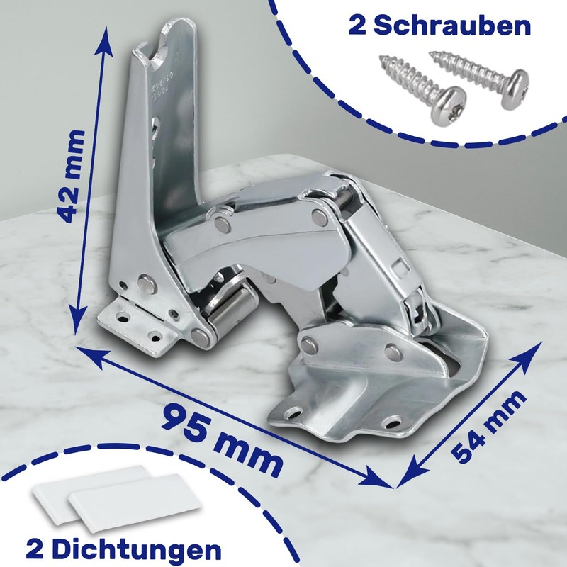 Kit 2 pieces fridge hinge top and bottom with 2