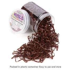 Hoyols Strong Hair Elastic Rubber Bands Ponytail Polyband No Damage Ties for Hair Women Girl Reusable 1000 Piece Pack (Brown)