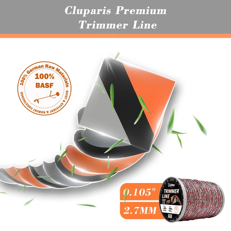Cluparis 5-Pound Super Heavy Duty Trimmer Line .105-Inch-by-1325-ft Twist Pro
