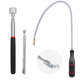 3 Pack Telescoping Magnet Pick-up Tool Set, Extendable Magnetic Pick Up Tools&Bendable Spring Magnet Stick-Retrieving Telescoping Magnet Pickup Tools