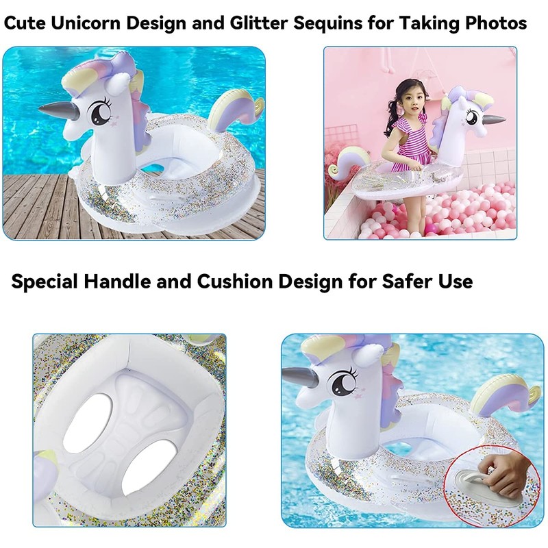 CICITOYWO Toddler Pool Floats, Kids Inflatable Float Raft with Handle,