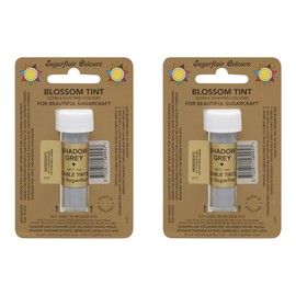 2 x Sugarflair Shadow Grey Edible Blossom Tint Food Colour Colouring Dust Powder