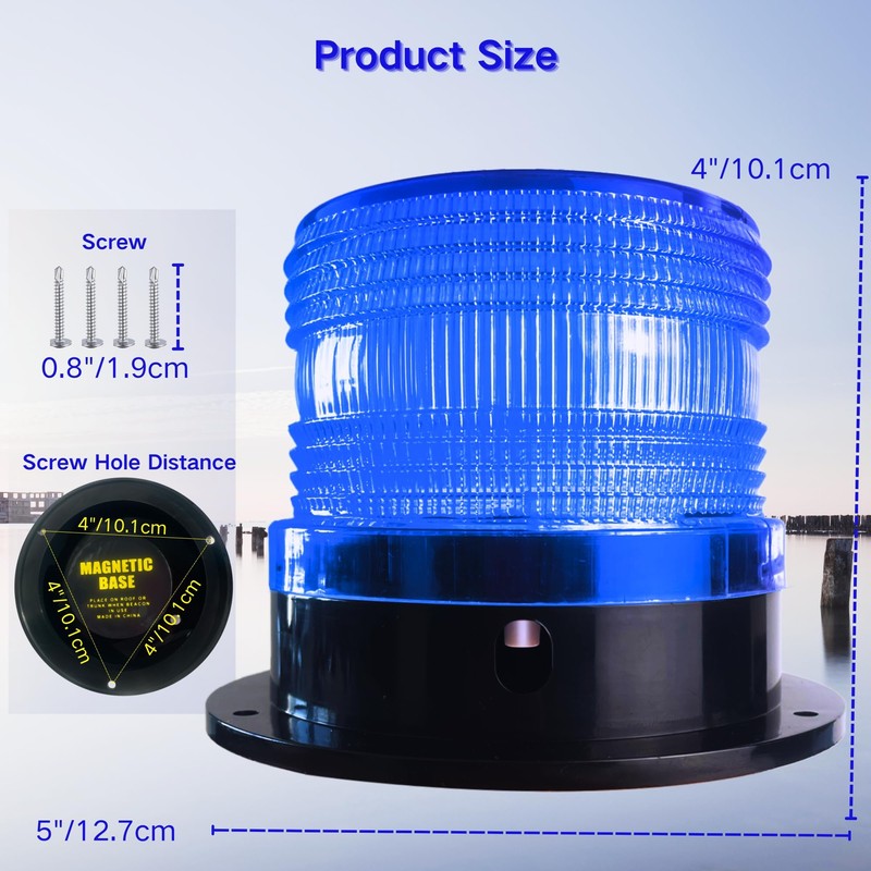 Cloud Fire Solar Strobe Light for Boat Yacht, Led Anchor