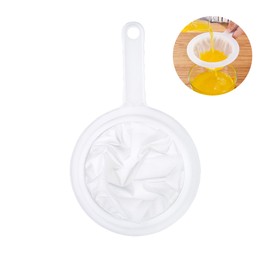 Fine Nylon Sieve with Handle 200 Mesh Hair Strainer Kitchen Ultra Fine Funnel Filter Fine Strainer for Juice Milk Soy Milk Coffee