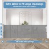 Reinforced 120 Inch Extra Wide Retractable Gate with Support Rods,