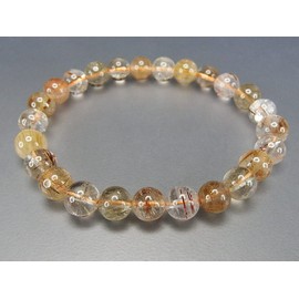 Stone Street Rutilated Quartz Bracelet Natural Stone Money Luck Health Luck, Rutilated Quartz