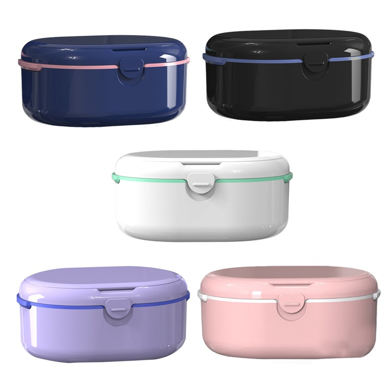 Denture Bath Box Cup Large Space Easy to Clean PP