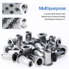Hsemall 150 pieces rivet nuts M4, flat head threaded rivets,