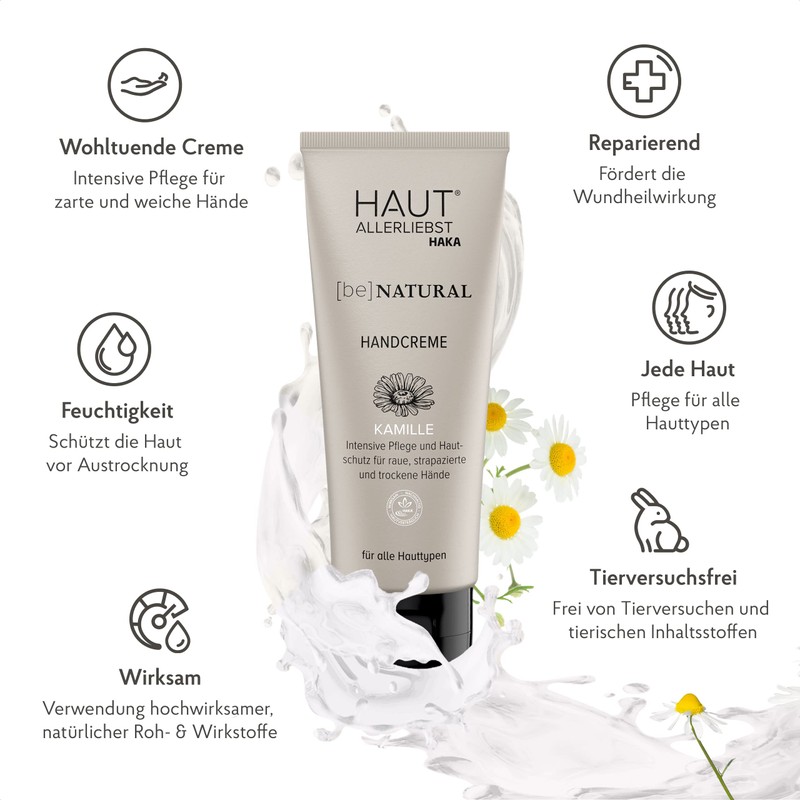 Hautlliebst Hand Cream Chamomile Moisture for Damaged Skin and Hands