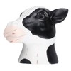 Black White Cow Head Wearing Glasses Statues Resin Stable Glasses