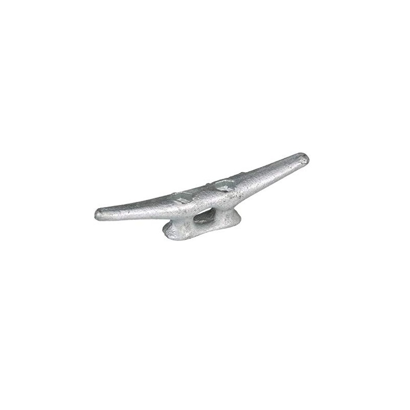 Seachoice Open Base Dock Cleat, Galvanized Gray Iron, 6 in.