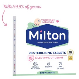 | Simpli Amara | 56 x Milton Sterilising Tablets - Milton Cold Water Steriliser Tablets - 24 Hr Effective Milton Tablets for Bottles & Feed Equipments - Rinse-Free Milton Steriliser Tablets