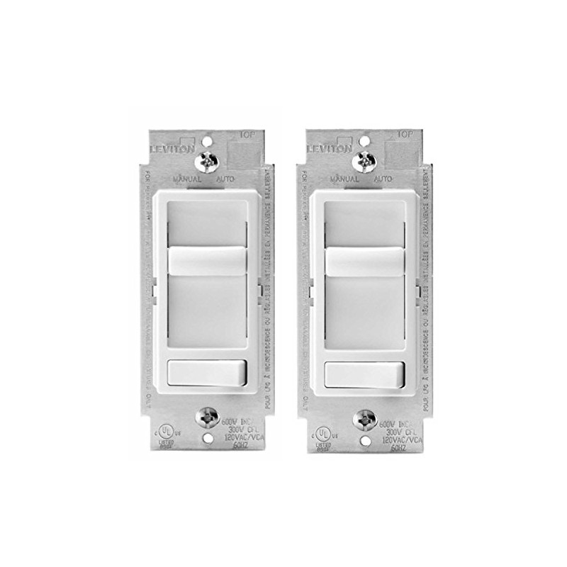 Leviton 6674-P0W SureSlide Universal 150-Watt LED and CFL/600-Watt Incandescent Dimmer,