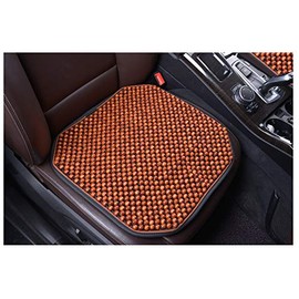 KENNISI Wood Beaded Car Seat Cushion Cooling Car Office Chair Seats Truck Seat Cushion Large Wooden Bead Covers Autumn Summer 1-PC (1-Coffee-FD)