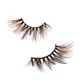 iENVY False Eyelashes Faux Mink Color Couture Mixed Colored Lashes Maximum Fluffiness and Volume Fake Eyelashes (Tint White)