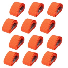 Wanfoou 12 Pack Tie Down Straps, Lashing Straps1 m Heavy Duty Lashing Secure Strap Adjustable Pull Cinch Strap for Motorcycle, Bike, Trucks, Trailer, Cargo, Luggage(Orange)