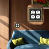 Pearled Frame Decorative Wall Plate Switch Plate Outlet Cover (Double