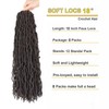8 Packs Soft Faux Locs Crochet Hair 18 Inch for