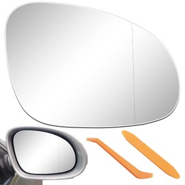 Spiegelglas Ersatz für VW JETTA 5 2005-2010/ VW GOLF 5 2003-2008/ VW PASSAT B6 2007-2011/ SKODA SUPERB Facelift 2007-2008 beheizbar Außenspiegel Klar Asphärisch Ersatzspiegelglas Beifahrerseite(Rechts