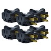 Hug-A-Plug Dual Outlet Wall Adapter, 6 Pack Black DG1.B.6.48-BK