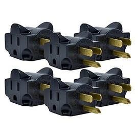 Hug-A-Plug Dual Outlet Wall Adapter, 6 Pack Black DG1.B.6.48-BK