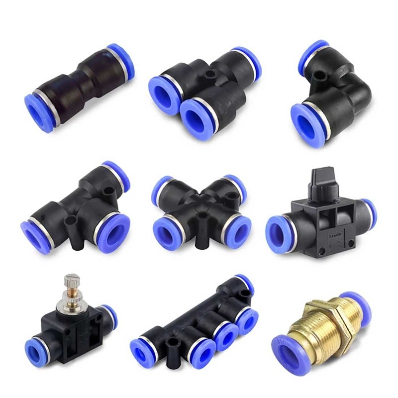 Metaland Elbow Push to Connect Fitting, 5/16" OD Pneumatic Air
